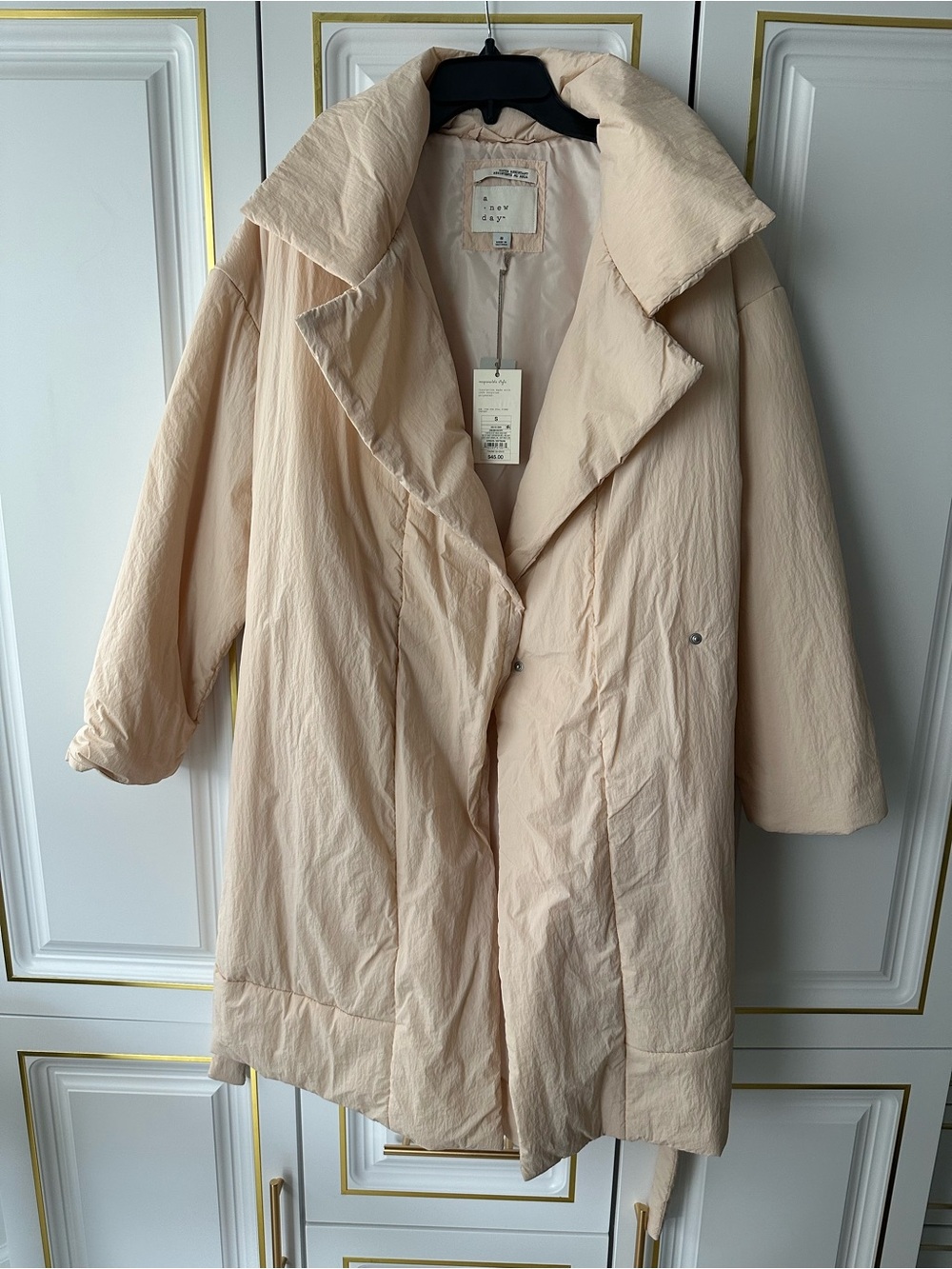 a new day Light Beige Oversized Puffer Coat